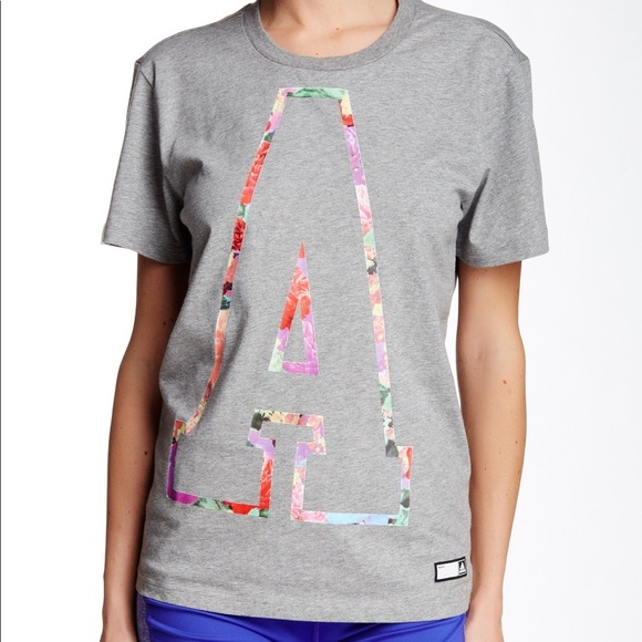 adidas Tops - [Adidas] Boxy Graphic Floral Grey A Shirt Tee